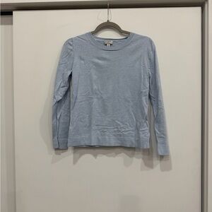 J. Crew Teddie Pale Blue Lightweight Crewneck Sweater